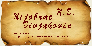 Mijobrat Divjaković vizit kartica
